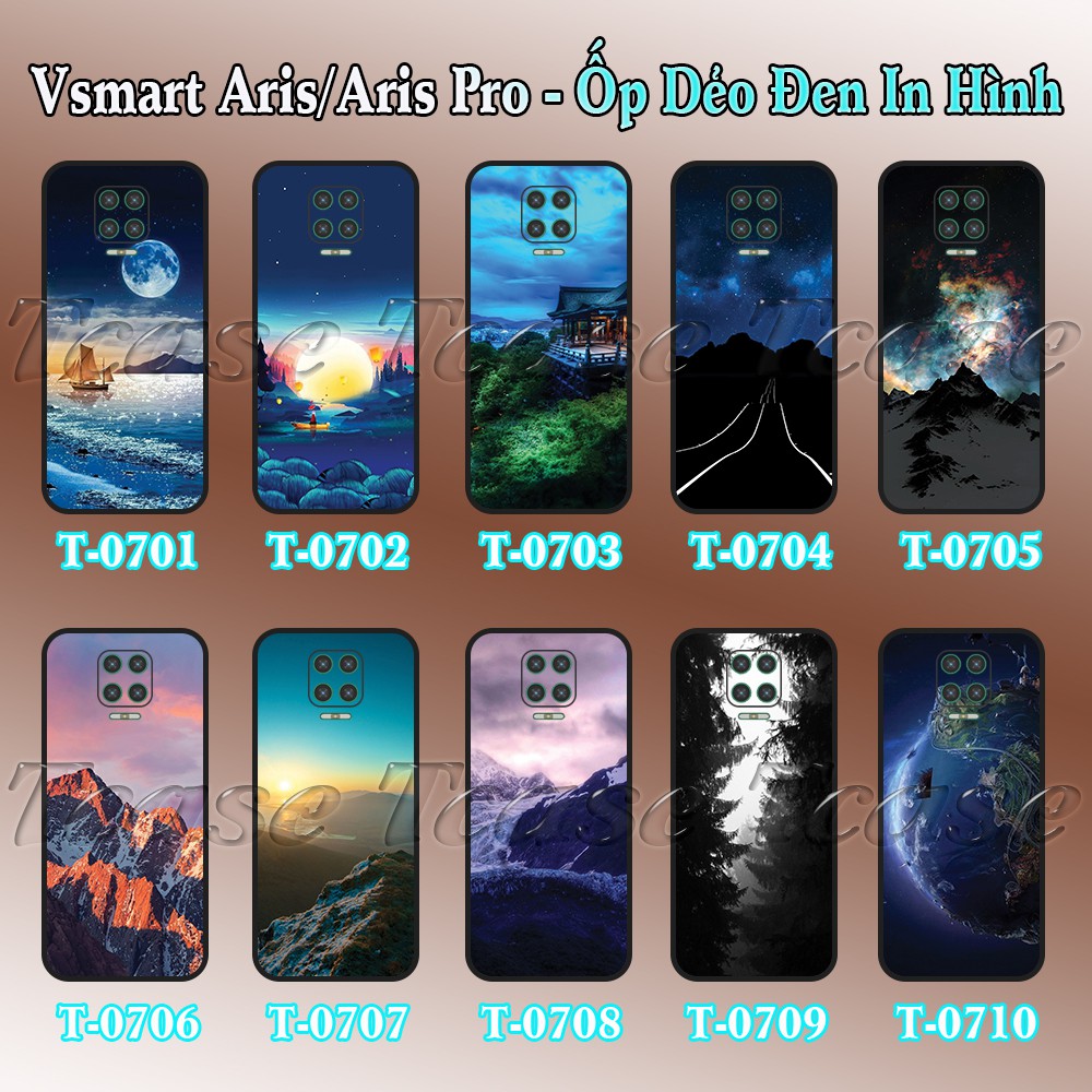 Ốp lưng Vsmart Aris/ Aris Pro dẻo đen in hình Phong Cảnh