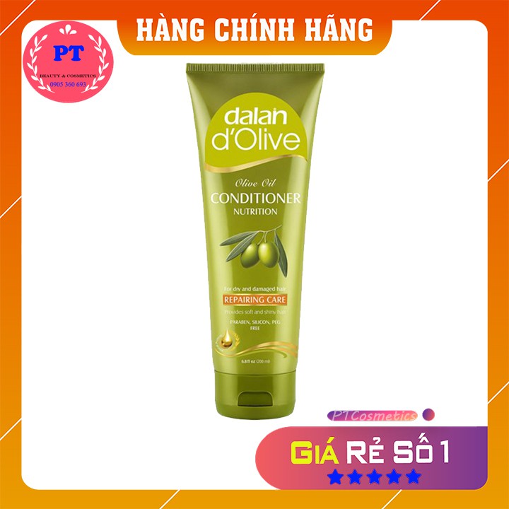 [Có Tem Nhãn] Dầu xả cho tóc khô và hư tổn Dalan d’Olive 200ml Chính Hãng