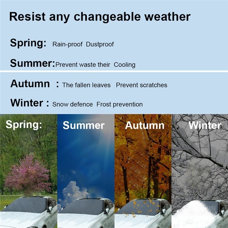 Tấm Che Nắng Từ Tính Chống Thấm Nước Bảo Vệ Kính Chắn Gió Trước Cho Xe Hơi Xe Tải