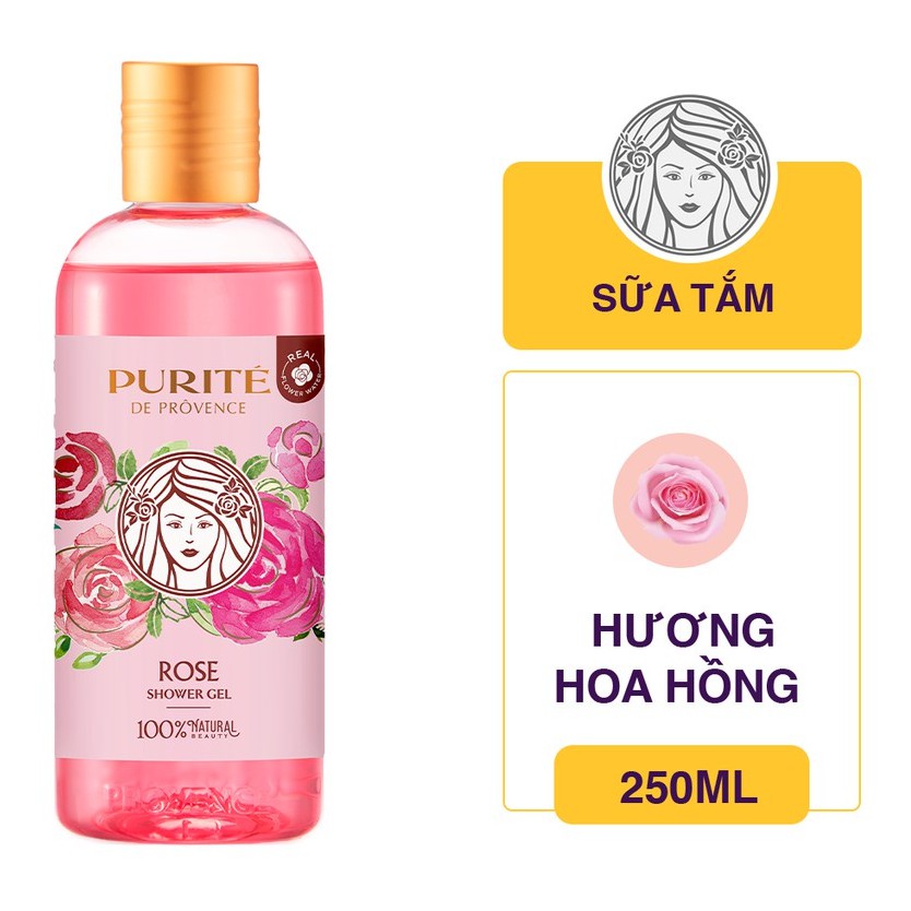 (KÈM QUÀ TẶNG) Sữa Tắm Thiên Nhiên Purité, Purite 250ml - HÀNG CHÍNH HÃNG