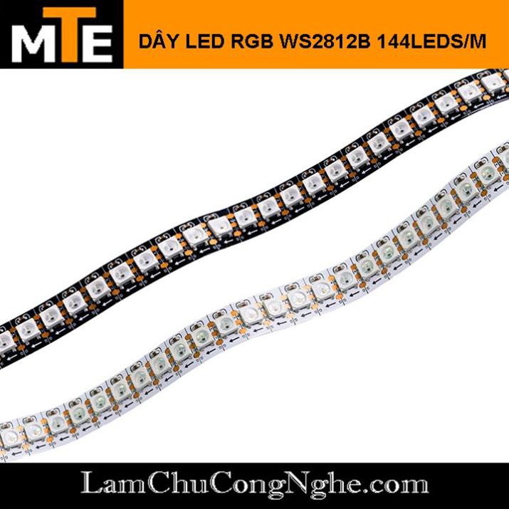 Mới! Dây led đổi màu RGB WS2812B 5V 144 Led 1 mét