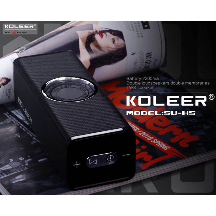 [Mã ELHACE giảm 4% đơn 300K] Loa bluetooth KOLEER SU-H5 bass căng đét - hỗ trợ thẻ nhớ/USB/AUX/FM (nhiều màu)