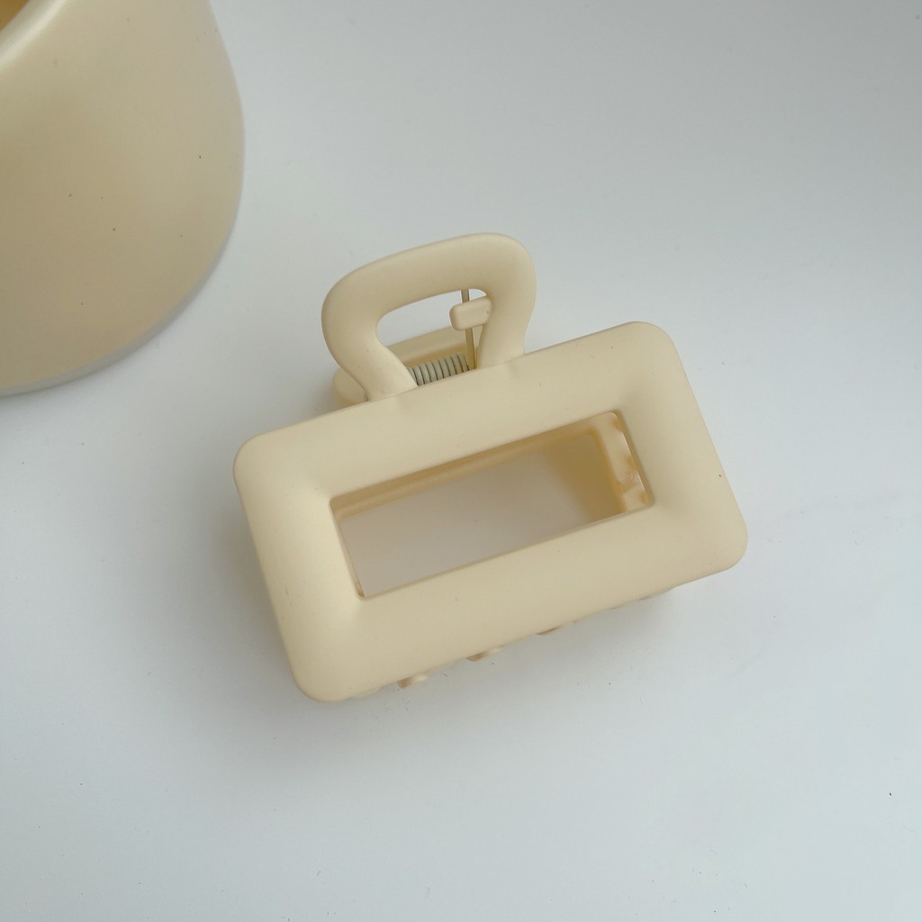 Kẹp Tóc Nhựa Hình Trái Tim / Nơ Màu Trắng Thời Trang Hàn Quốc Cho Nữ