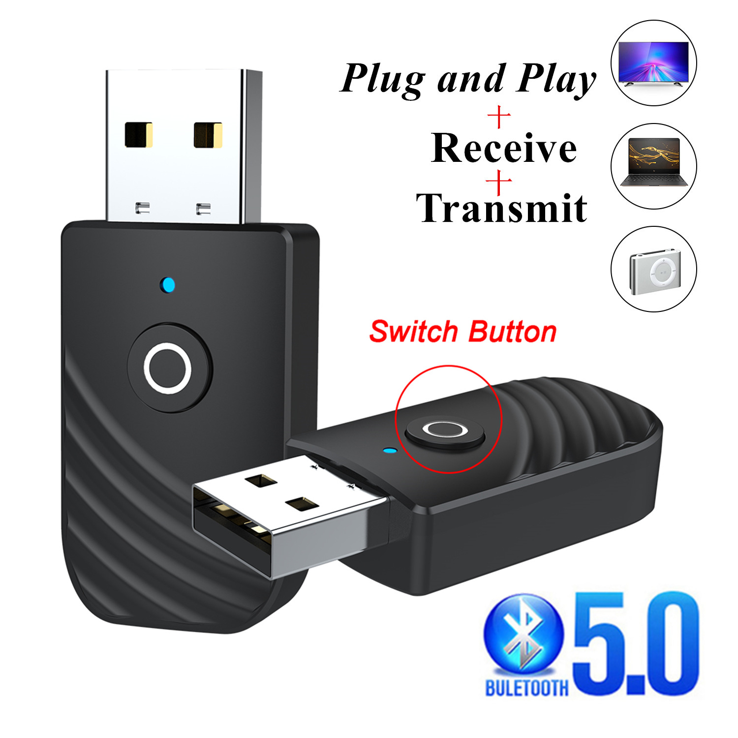 Bộ Thu Phát Âm Thanh Bluetooth 5.0 Cho Tv / Máy Tính / Xe Hơi / Xe Tải | BigBuy360 - bigbuy360.vn