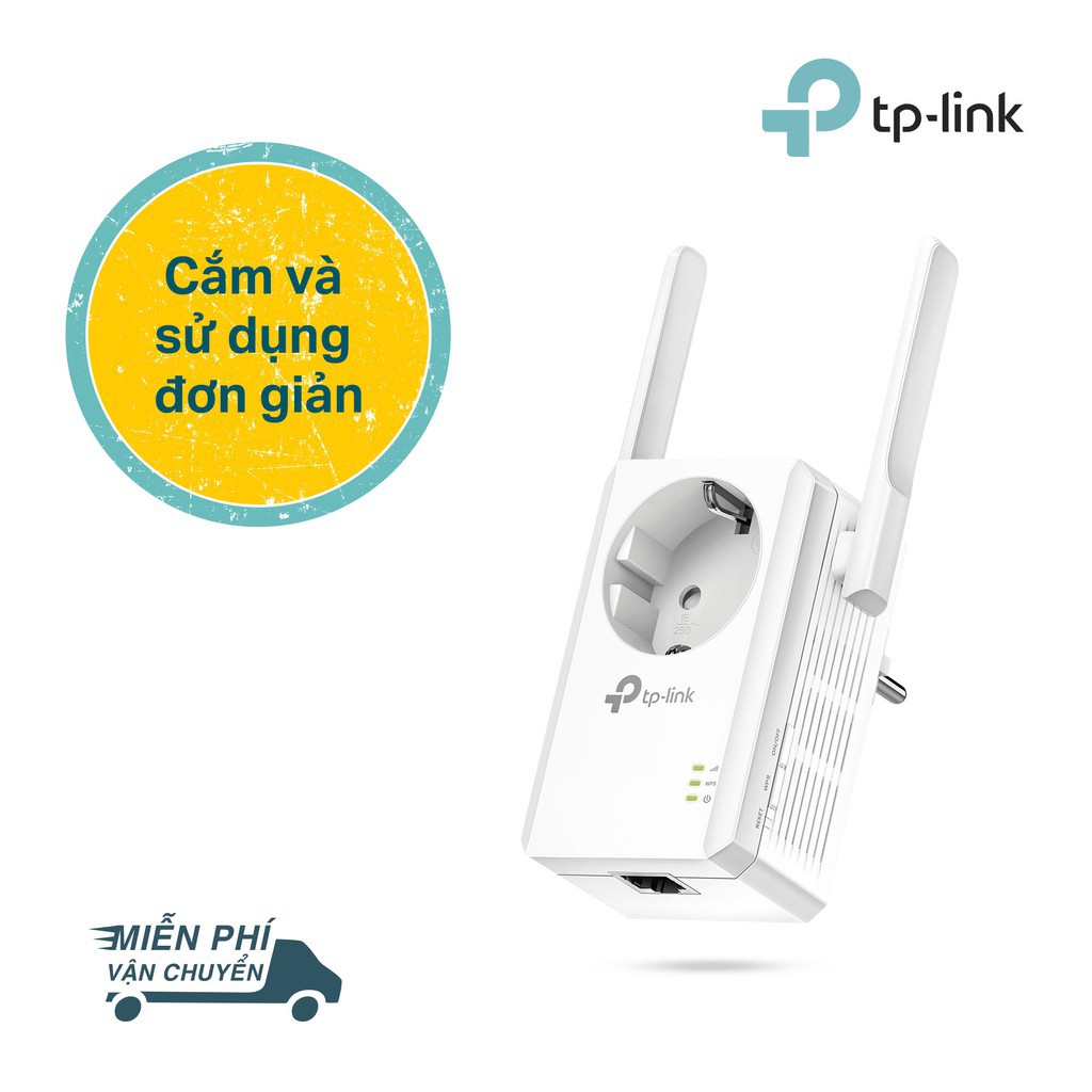 TP-Link Bộ mở rộng sóng Wifi chuẩn N 300Mbps Tích hợp ổ cắm điện -TL-WA860RE -Hãng phân phối chính thức