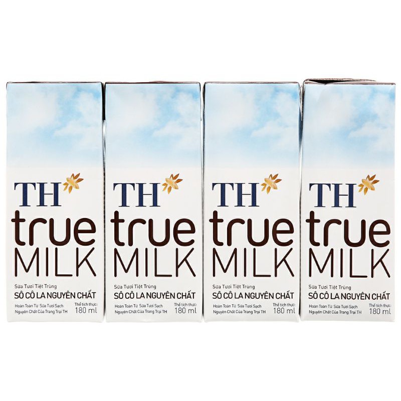 Lốc 4 Hộp Sữa tươi tiệt trùng Sô cô la nguyên chất 180ml