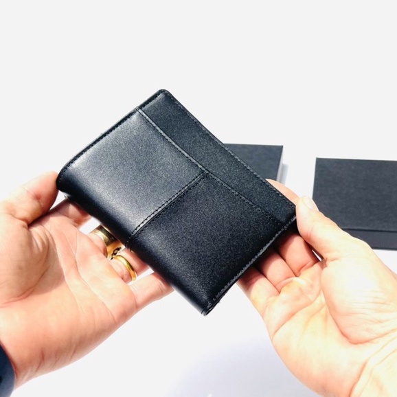 ví nam đứng da thật nhập black men thời trang công sở có hộp bh 12 tháng