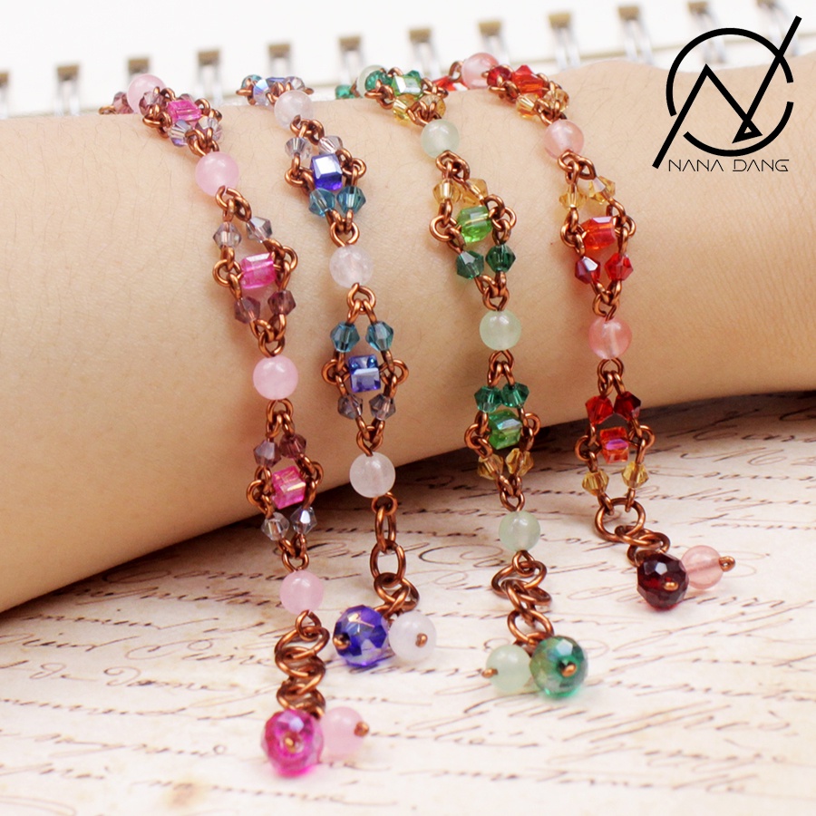 Vòng Tay Pha Lê màu sắc tươi sáng đẹp cho nữ