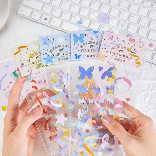 [SALE] Dây stickers confetti xác pháo để trang trí