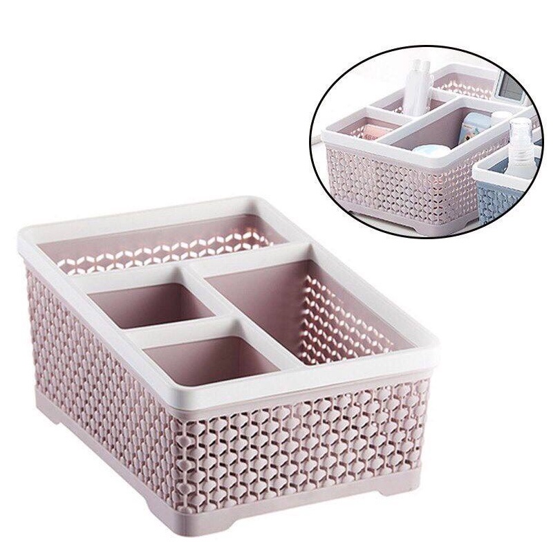 Khay Nhựa Việt Nhật Để Bàn - 4 Ngăn Lớn