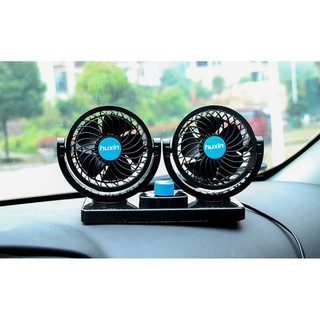 Quạt đôi 12v, 24v để taplo ô tô