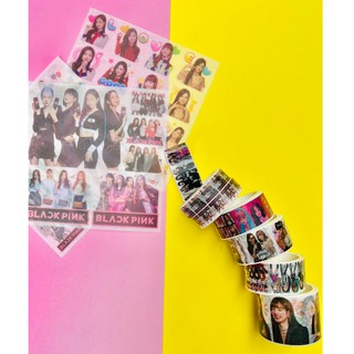 Băng dính Ảnh dán BLACKPINK Lisa Jennie Jisoo Rosé washi tape sticker idol thần tượng kpop trang trí xinh xắn