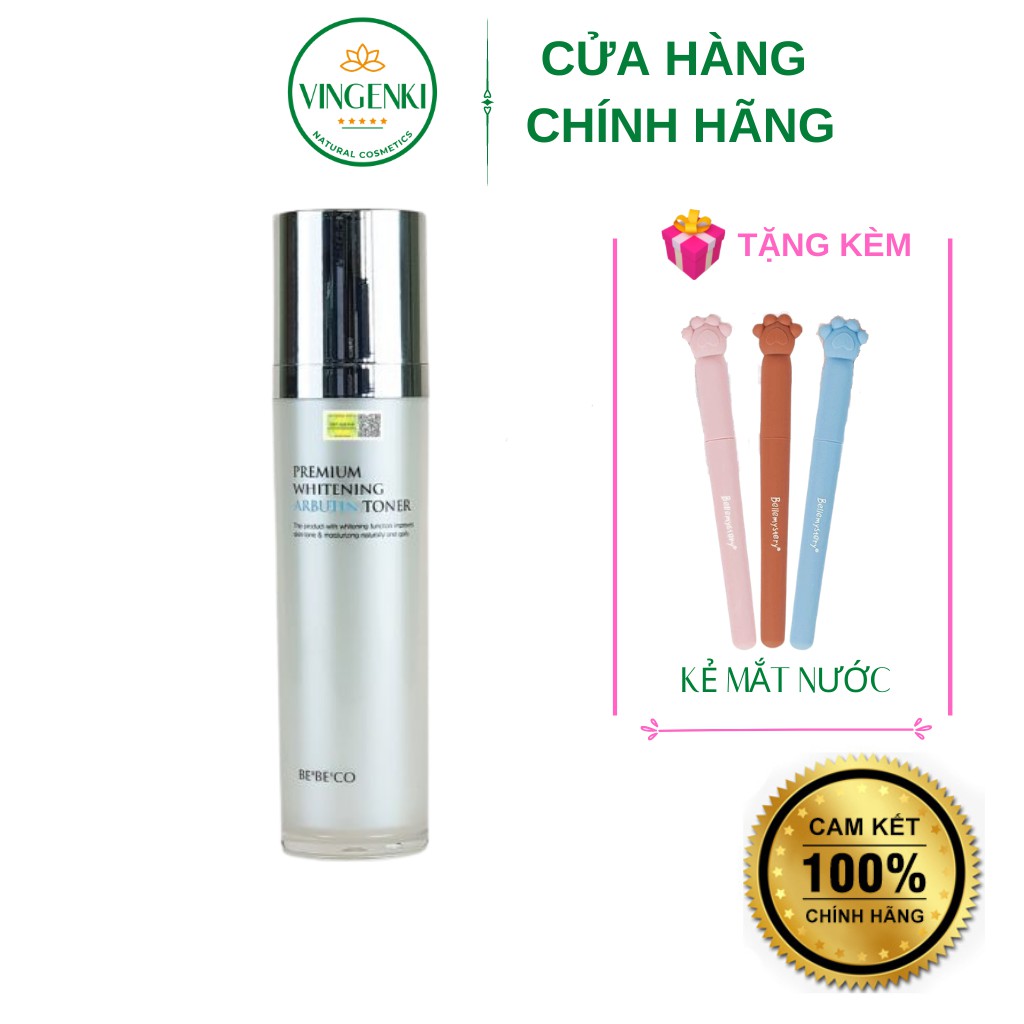 Nước hoa hồng dưỡng làm trắng da cao cấp BEBECO Hàn Quốc PREMIUM WHITENING ARBUTIN TONER 130ml