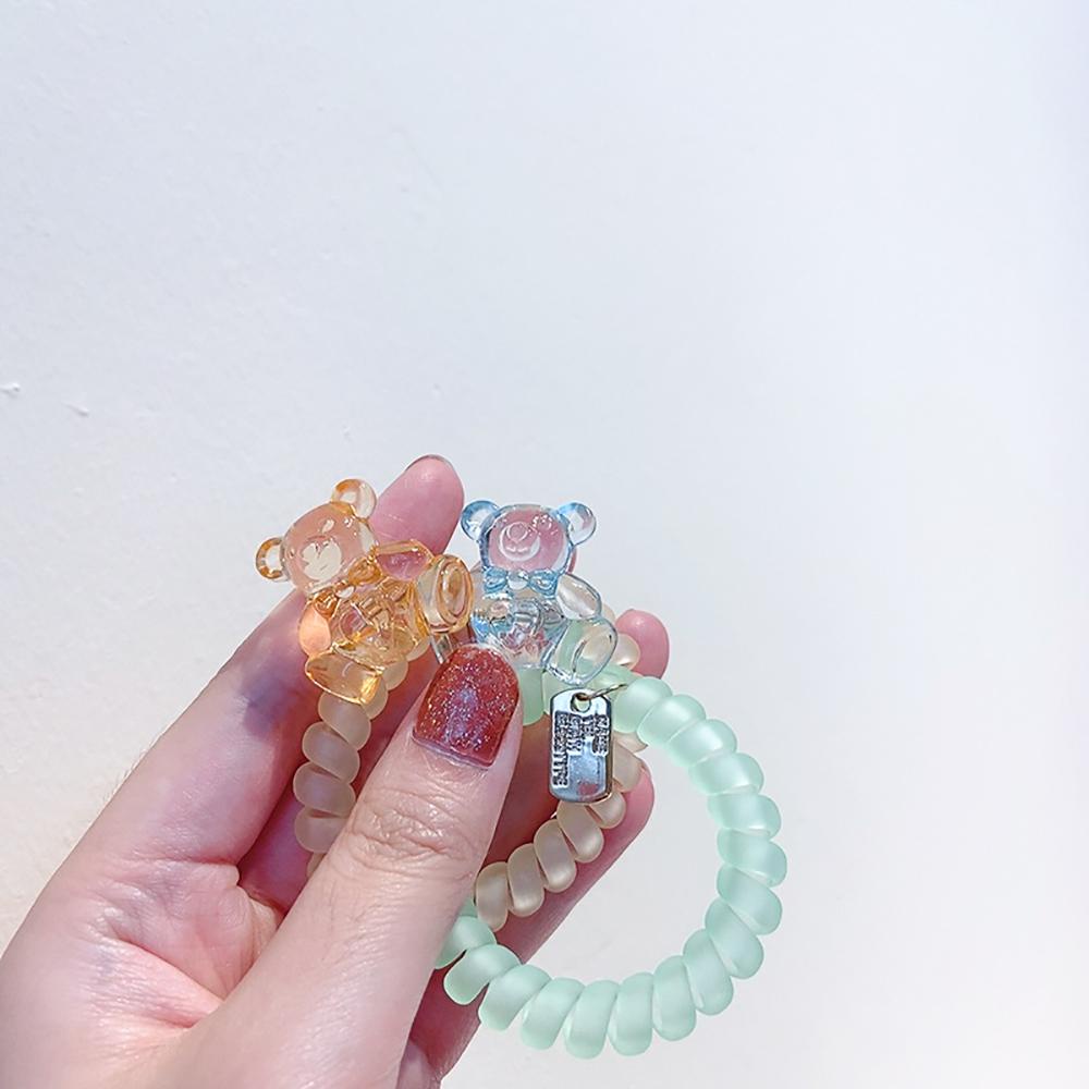 Dây Buộc Tóc Đuôi Ngựa Hình Gấu Lấp Lánh Dễ Thương