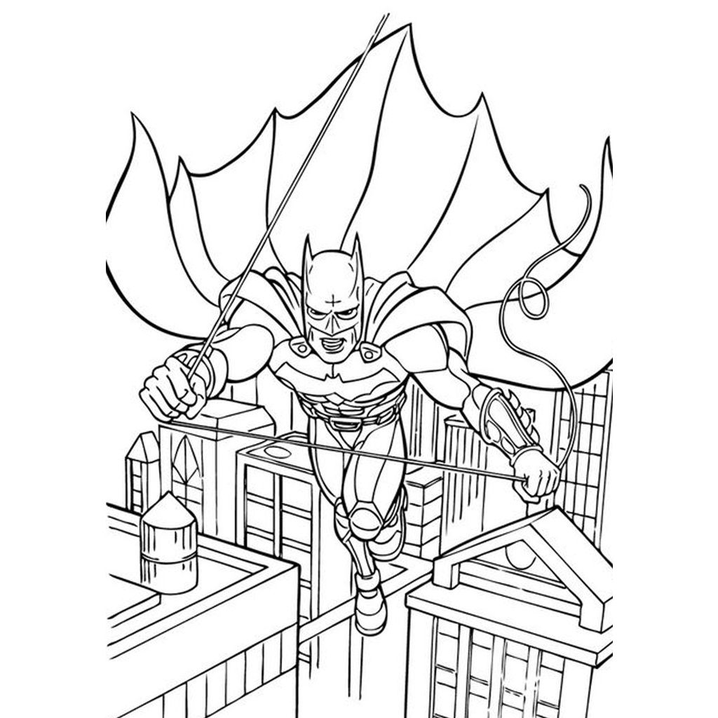 Bộ  Tranh tô màu sáp, màu nước SIÊU ANH HÙNG cho bé tập tô sáng tạo khổ A4