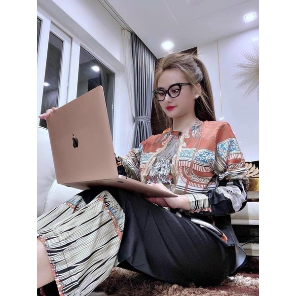 Đồ Bộ Mặc Nhà Pijama Nữ Cộc Dài Tay Cao Cấp - Đồ Ngủ Lụa Quảng Châu