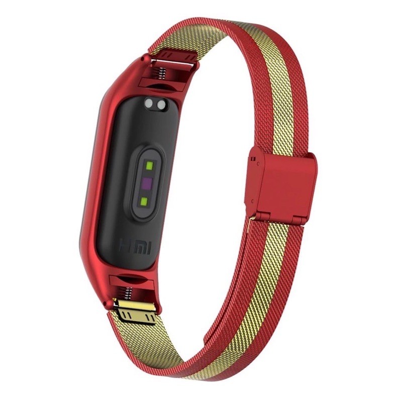 vòng tay kim loại thay thế miband 3 mi band 4 thép không gỉ