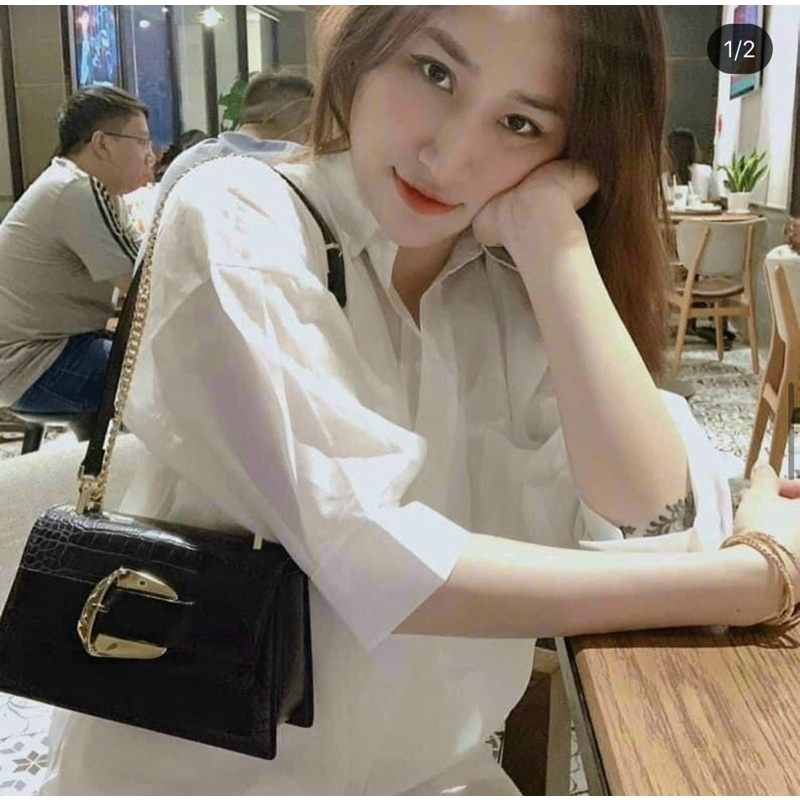 Túi xách nữ chữ P hàng quảng châu khoá lệch mới nhất