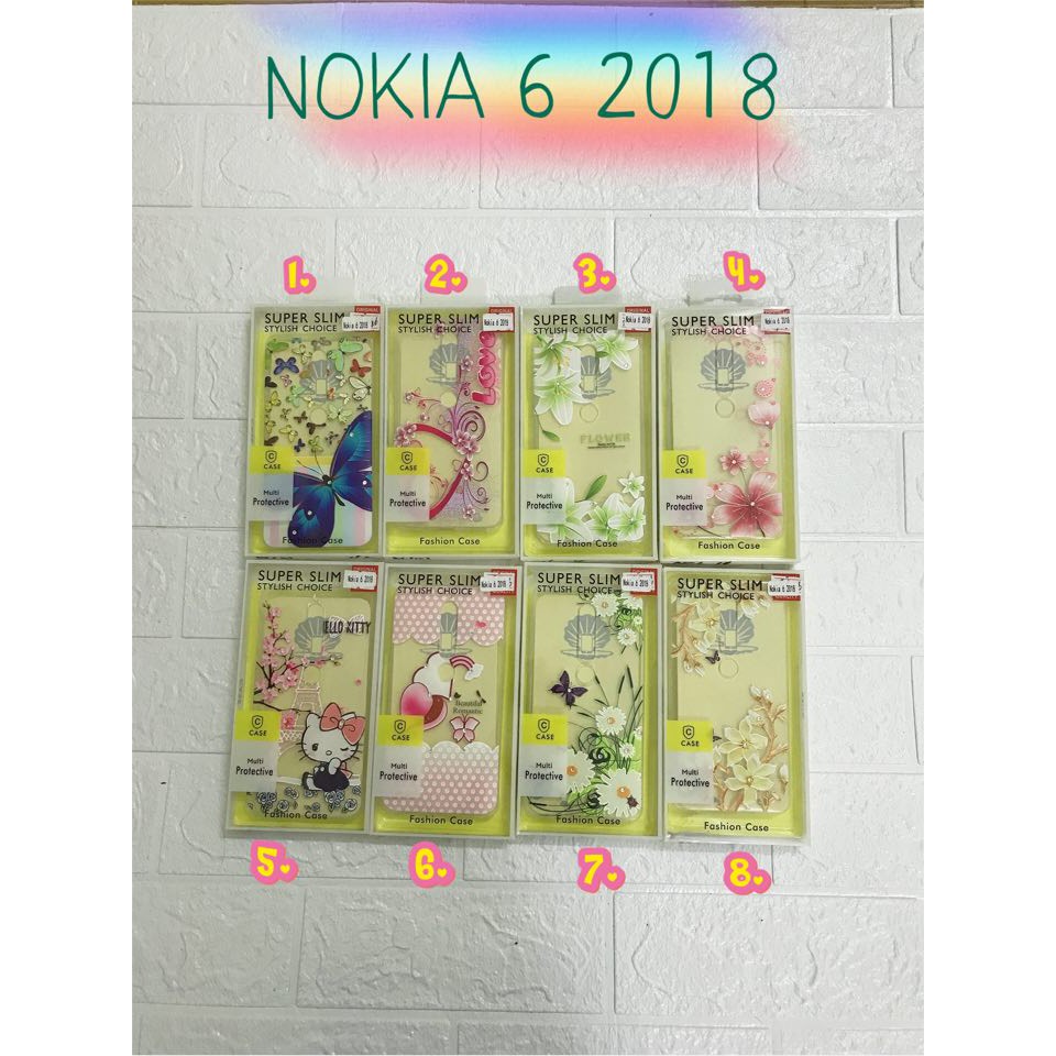 Nokia 6 2018_ Ôp lưng thời trang dẻo đính đá Tặng kèm kính cường lực