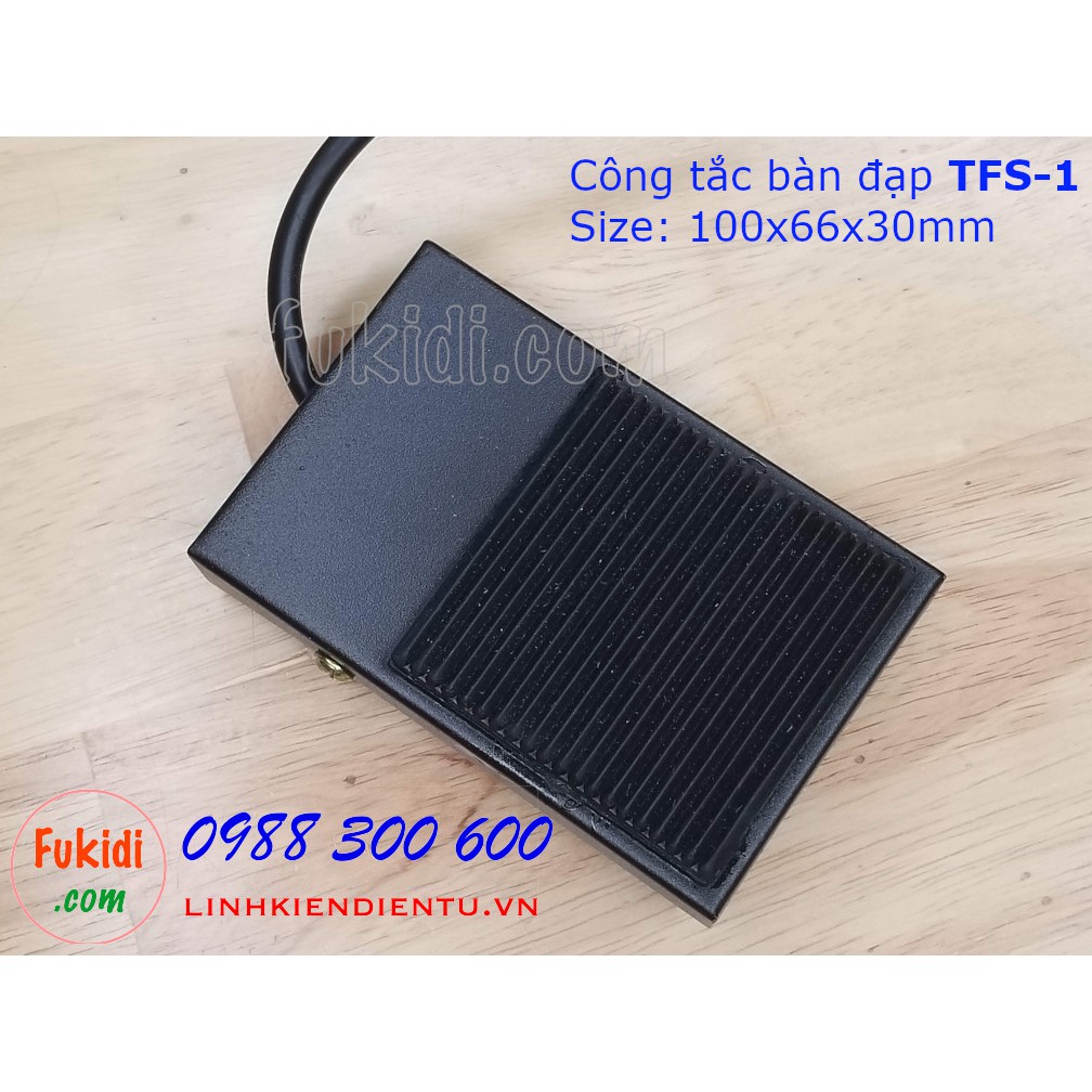 Công tắc bàn đạp TFS-1 250V-10A vỏ thép dùng cho máy may công nghiệp