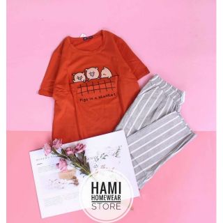 Đồ mặc nhà cao cấp set bộ kaki dài