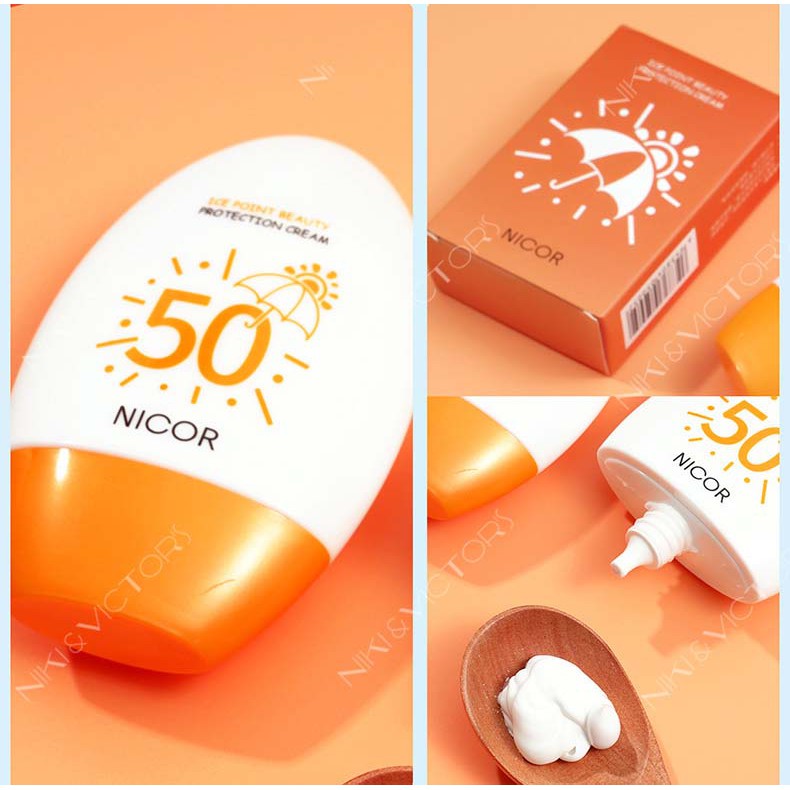 Kem Chống Nắng NICOR SPF 50+ Bảo Vệ Da Chống Tia Cực Tím An Toàn Tuyệt Đối Cho Da