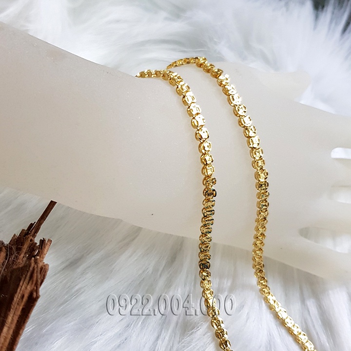 Dây chuyền mạ vàng, vòng cổ đồng xu 3D.