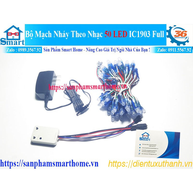 Bộ mạch nháy theo nhạc 50 led ic1903