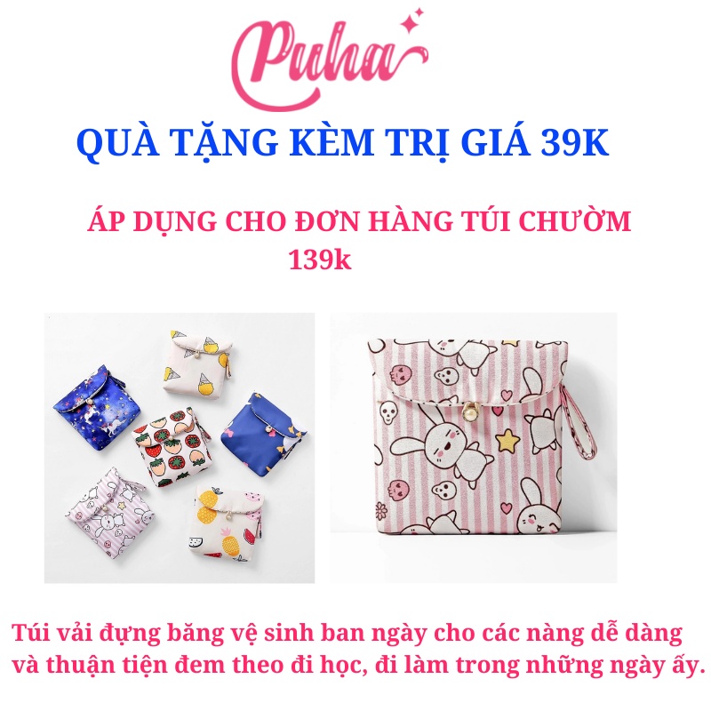 Túi chườm nóng đau bụng kinh PUHA 500ml, túi chườm ấm nóng sưởi bụng giảm đau cho nữ, Grey Cherry