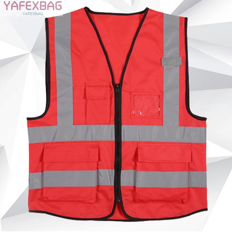 Safety Vest Reflective Jacket Security Waistcoat Warp Worker Driver Bikers Vest