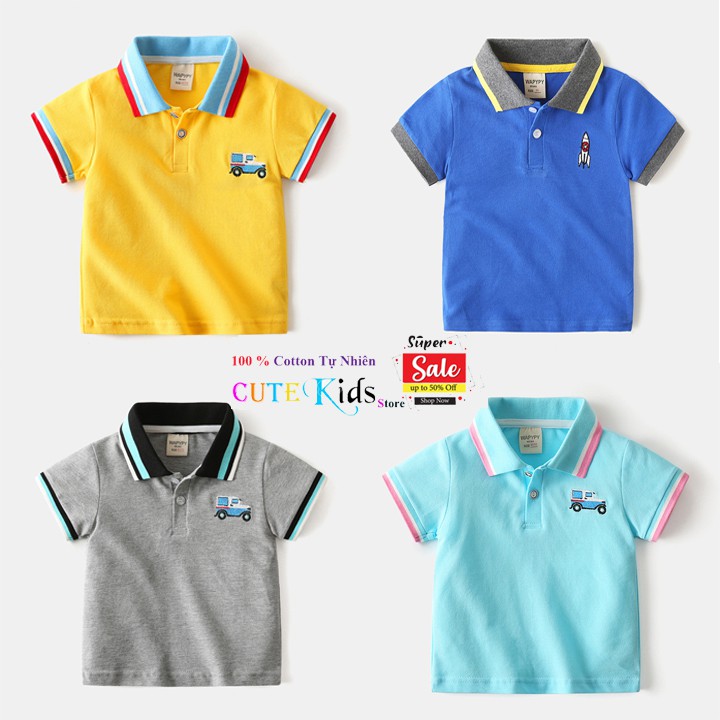 Áo bé trai WAPYPY cho bé từ 3 đến 8 tuổi chất Cotton tự nhiên phong cách trẻ em Hàn Quốc hàng xuất khẩu Âu Mỹ
