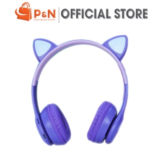 Tai Nghe Chụp TAI BLUETOOTH TAI THỎ P47M – Tai Nghe Chống Ồn Có Thể Gập Gọn Tiện Lợi – Có Đèn LED cực dễ thương