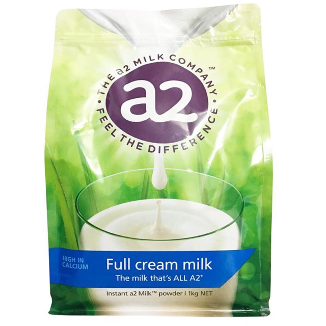 [Mã 267FMCGSALE giảm 8% đơn 500K] Sữa bột A2 nguyên kem/tách kem 1kg Úc hàng Air date t4/2022