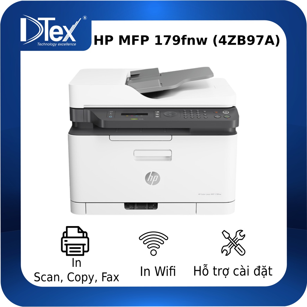 Máy in đa năng HP Color Laser MFP 179fnw (4ZB97A) - Hàng chính hãng