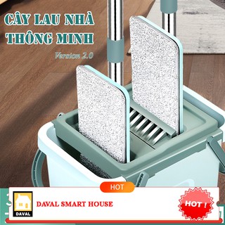 Bộ lau nhà thông minh, vắt hai ô riêng biệt, vừa giặt vừa vắt khô, thiết kế nhỏ gọn và dễ sử dụng trong gia đình LN01