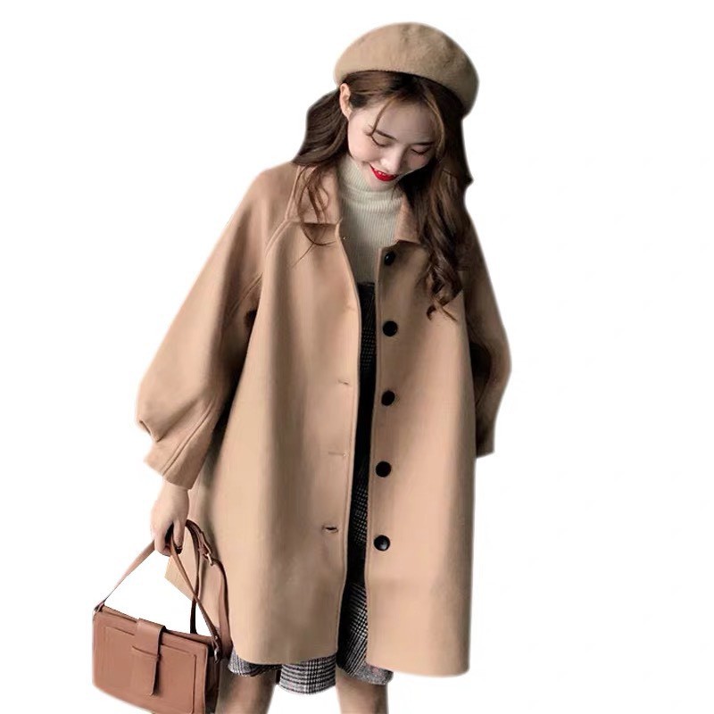 (HÀNG SẴN) Áo khoác dạ nữ cổ bẻ Style trẻ trung Hàn Quốc ( trần bông dày ấm áp ) - Có ảnh thật | BigBuy360 - bigbuy360.vn