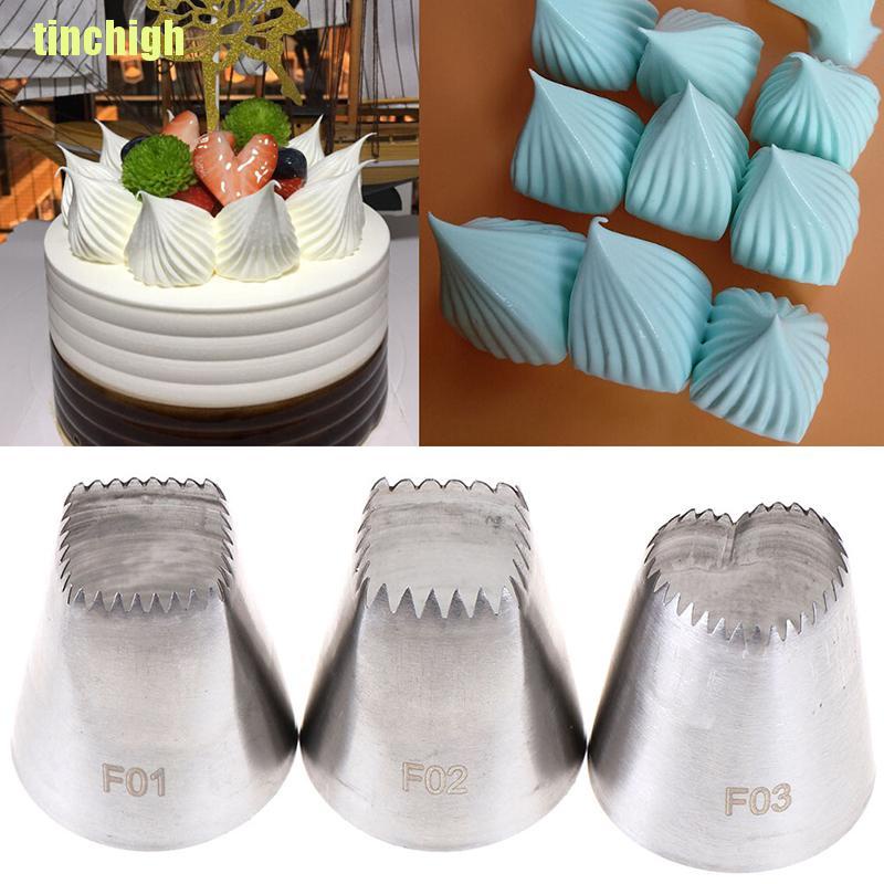 Bộ 3 Cây Kem Trang Trí Đuôi Bắt Kem Hình Vuông / Trái Tim