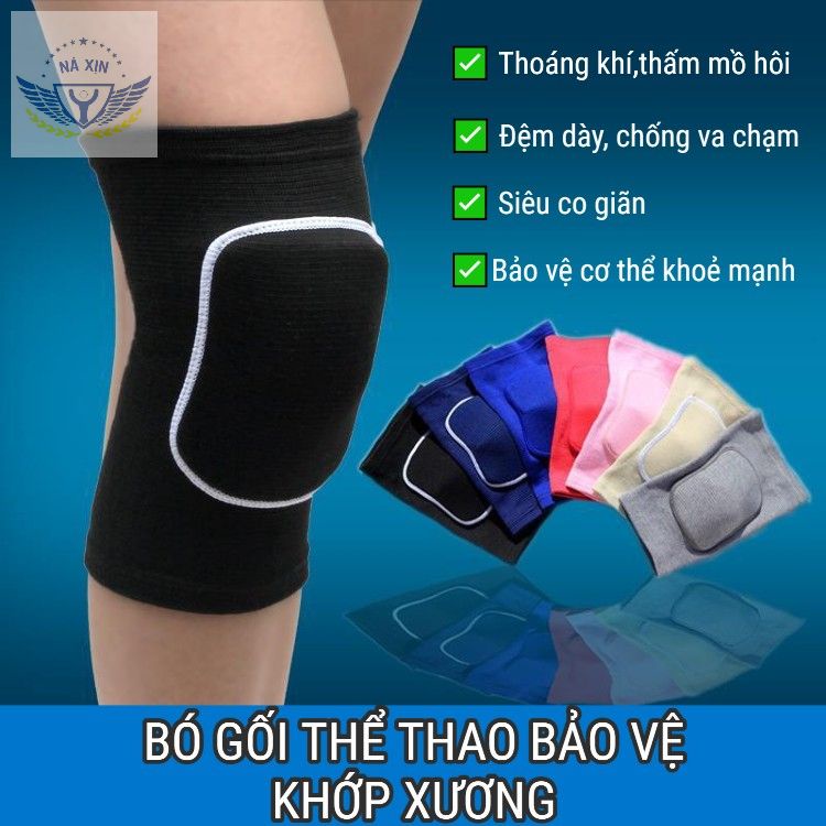 Bộ 2 bó gối thể thao chính hãng, Có Đệm Bảo Vệ Gối Chống Chấn Thương Tập Thể Thao Yoga, Gym, Bóng Chuyền, Bóng Đá [GP4]