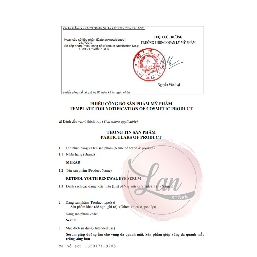 Serum hồi sinh làn da lão hóa Murad Retinol Youth Renewal Serum 30ml