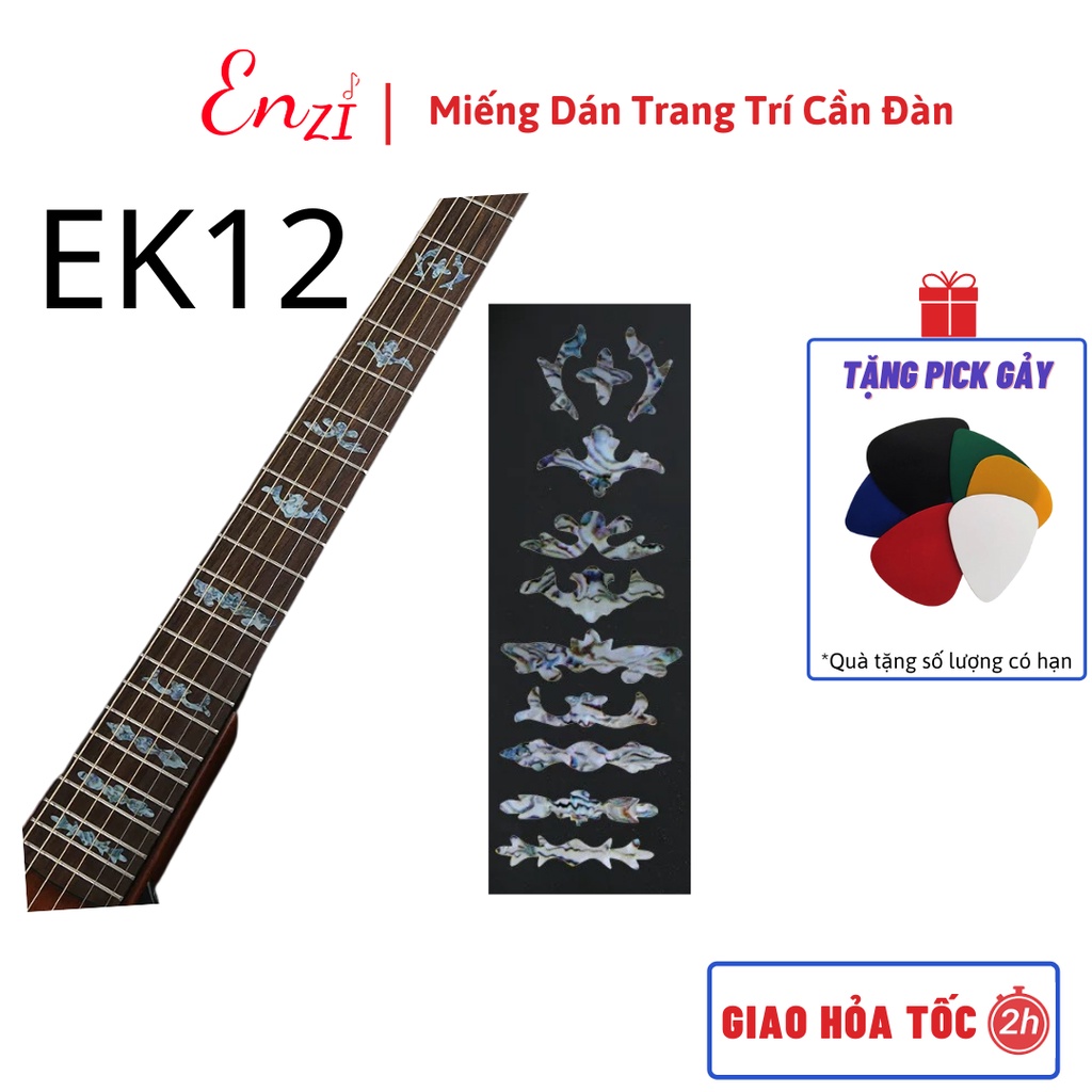 Sticker miếng dán trang trí khảm cần đàn guitar chất lượng Enzi