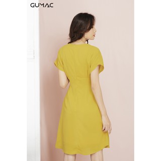 Đầm nữ tay dơi cổ V GUMAC MS11946_VANG