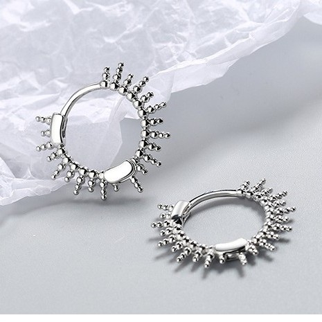 1 đôi - Bông tai đinh tán vòng tròn