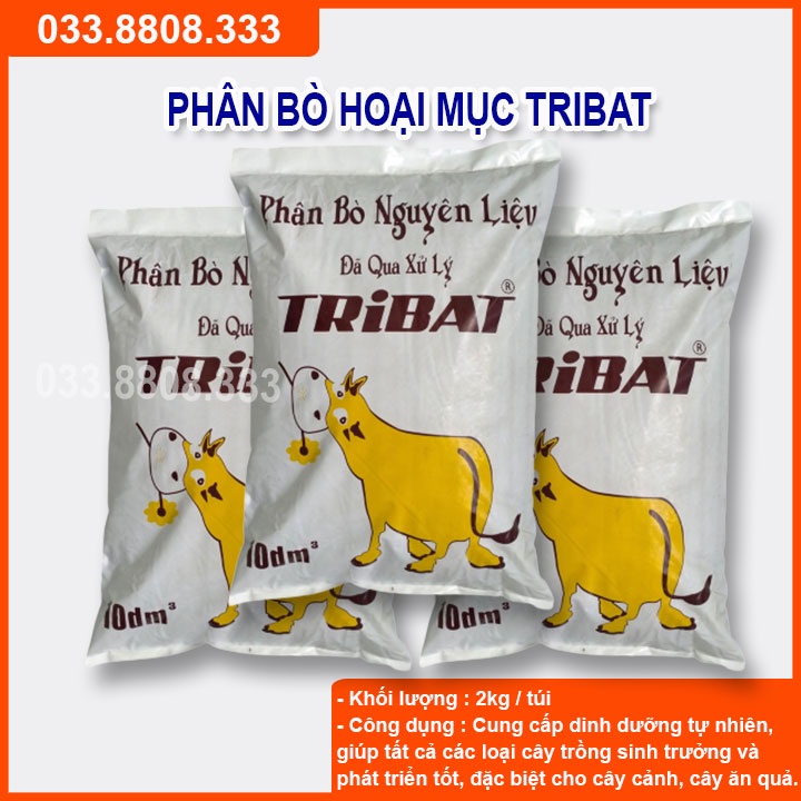 Phân Bò Tribat đã quy xử lý ( gói 3dm3) chuyên dùng cho cây cảnh rau hoa màu