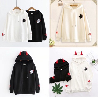 Áo khoác nỉ Hoodie unisex nam nữ KN19 in hình quỷ dơi cute, form rộng, chất nỉ cao cấp êm ái freesize dưới 60kg
