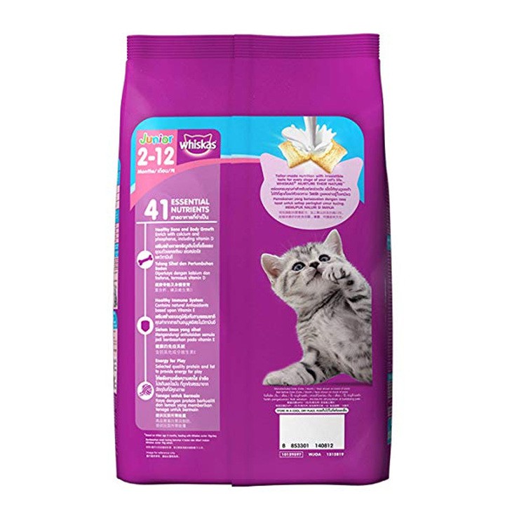 Thức ăn cho mèo con từ 2-12 tháng tuổi Whiskas Junior 1.1kg