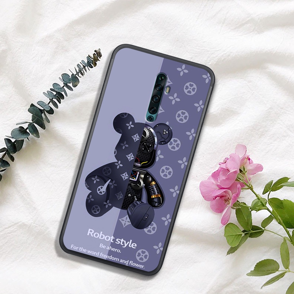 ỐP LƯNG OPPO REALME X - OPPO K3 - RENO - RENO 2 - RENO 2F , IN HÌNH GẤU ROBOT CỰC ĐẸP.