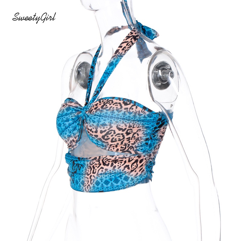 Áo Hai Dây Hở Lưng In Họa Tiết Nhiều Màu Sắc Thời Trang Quyến Rũ Cho Nữ