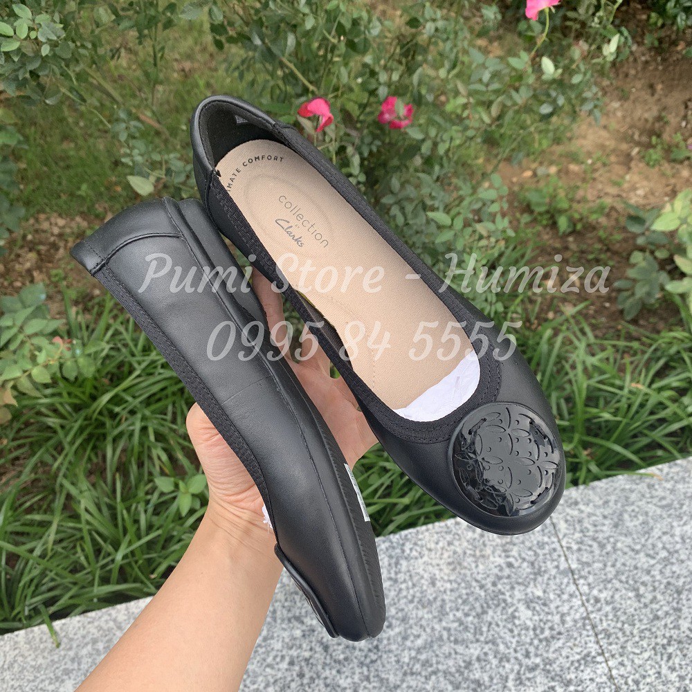 Giày Clarks Gracelin Lola Đen Da Mềm