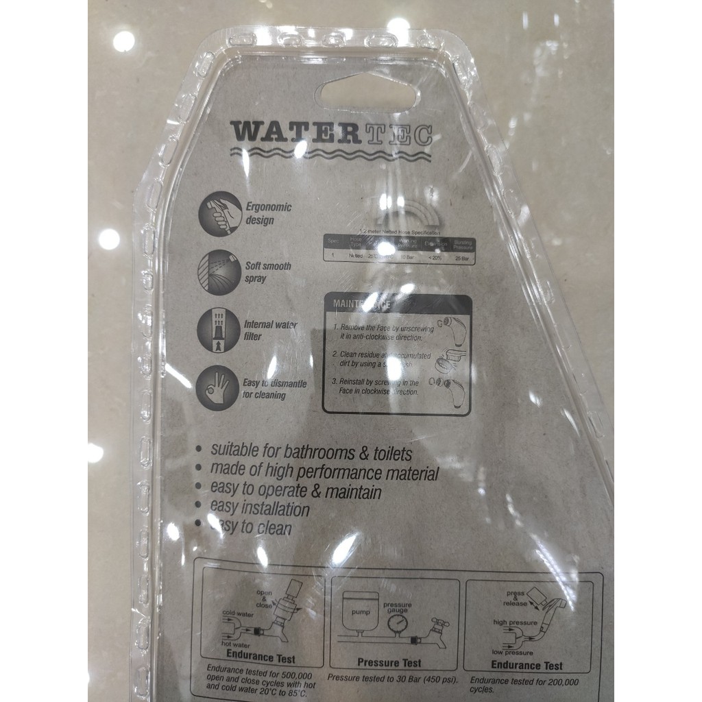 Vòi xịt vệ sinh cao cấp WaterTEC, siêu chắn chắn, hàng chính hãng