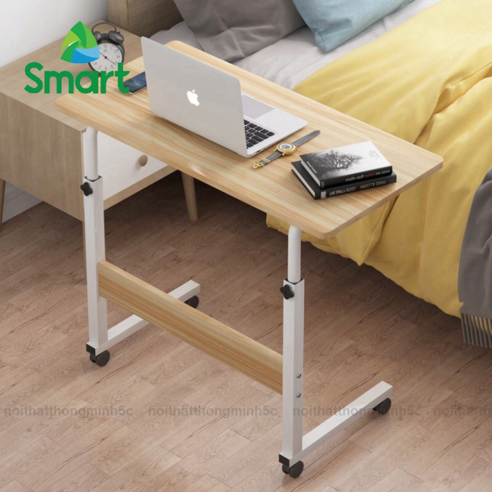 𝐁𝐚̀𝐧 học thông minh ngồi làm việc với ghế, sofa, ngồi giường Lazy Desk có bánh xe di chuyển, nâng hạ chiều cao dễ dàng